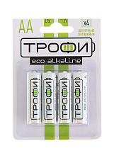 Батарейка Трофи АА LR6-4BL ECO (пальчиковые) 4