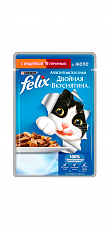 Корм FELIX д/к двойной вкус Индейка&Печень 85г*24