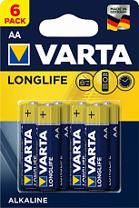 Батарейки VARTA LONGLIFE AA бл. 6