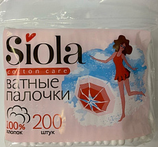 Ватные палочки "Siola" 200шт. (зип-пакет)