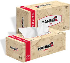 Салфетки Maneki Kabi 250шт 2сл коробка